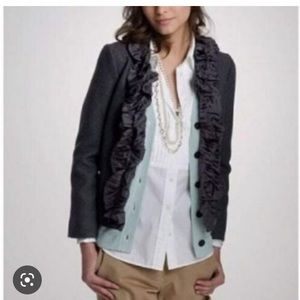 Vintage J.Crew pleated-silk Chimera jacket wool size 2